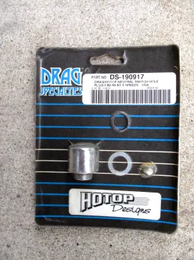 Drag Specialties Ds-190917 Harley 88-99 Evo Big Twins 5-speed Transmission Neutral Switch Hole Plug Chrome