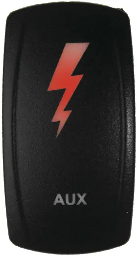 Dragonfire Racing 04-0129 Laser Etch Dual Led Switch - Auxiliary On/off Red