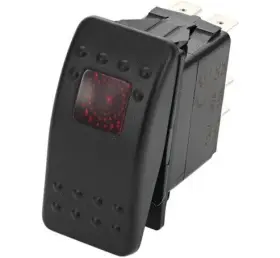 Dragonfire Racing 520982 Lighted Switch On/off Rocker Red Lite