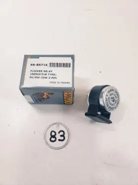 Emgo 10-1392 6 Volt Flasher Kawasaki Style Round 2 Prong Ft73 - 84 Most Models #10-1392