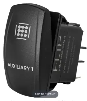 Flip 714205970982 Sc11-a64-white Standard Rocker Switch Aux1 - Led Illuminated Flip 714205970982 Sc11-a64-white Standard Rocker Switch Aux1 - Led Illuminated