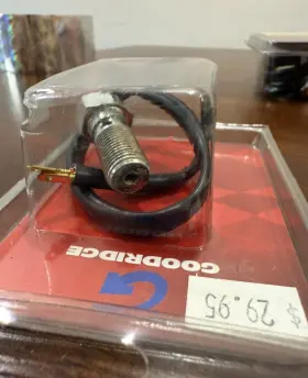 Goodridge 036037 Brake Light Pressure Switch Banjo Bolt Harley Davidson 7/16-24 Inch