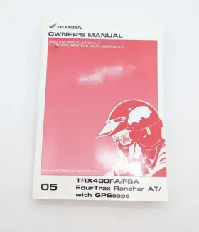 Honda 31hn7610 2004-2007 Trx400fa Fourtrax Rancher At Owners Manual