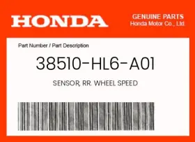 Honda 38510-mkn-d51 Genuine Sensor Rr. Wheel Speed -