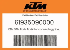 Ktm 61935090000 Genuine Radiator Connecting Pipe Left Right -