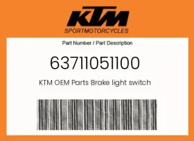 Ktm 63711051100 Genuine Brake Light Switch -