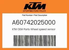 Ktm A60742025000 Genuine Wheel Speed Sensor - Ktm22if-x001-y001