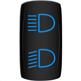Moose Utility 2106-0509 Offroad Hlb-pwr Hi/ Low Headlight Rocker Switch - Blue