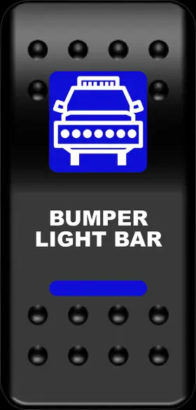 Moose Utility 2106-0550 Racing Rocker Switch Blue Bumper Light Bar