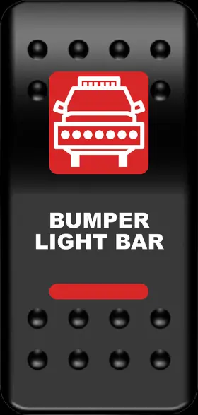 Moose Utility 2106-0551 Racing Rocker Switch Red Bumper Light Bar