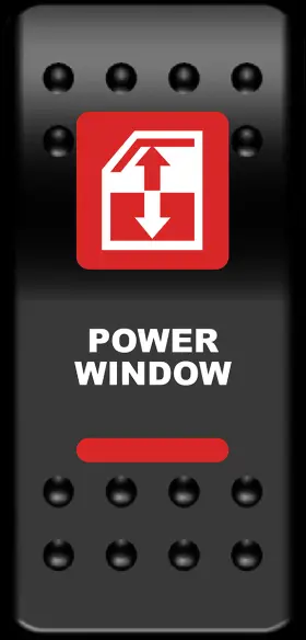 Moose Utility 2106-0574 Racing Rocker Switch Red Power Window