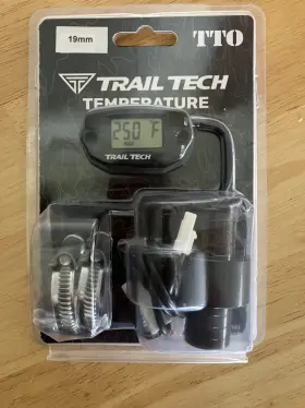 Trail Tech 742-ef19 Tto Water Temperature Gauge - 19mm Inline Sensor Black